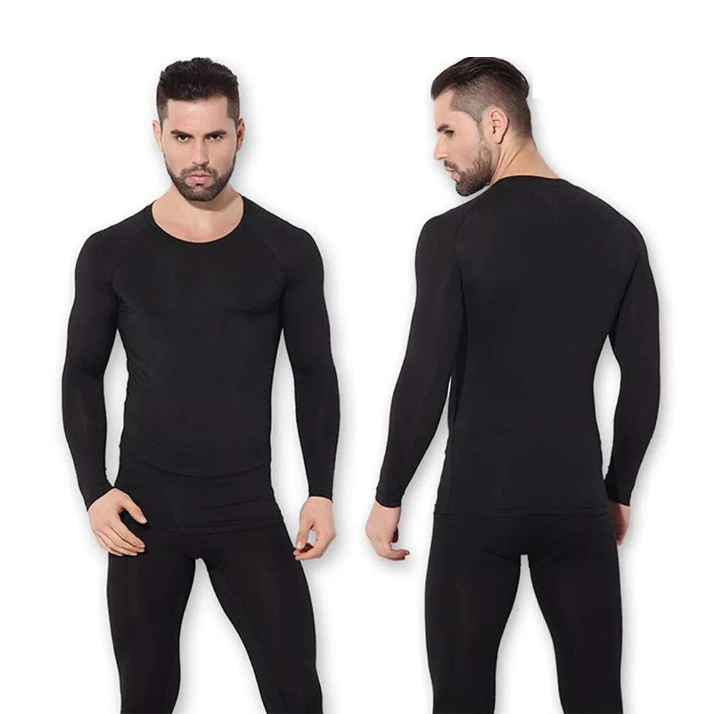 Men's Winter Thermal Underwear Man First Layer Thermal Shirt Male Thermal Underwear Suit Men Long Johns Shirts & Tops Bottom Set