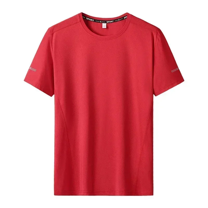 Plus Size T-shirt for Men 6XL/7XL Summer Quick Drying Tees Oversized Round Neck Short Sleeve T-shirt Big Size 110-175kg
