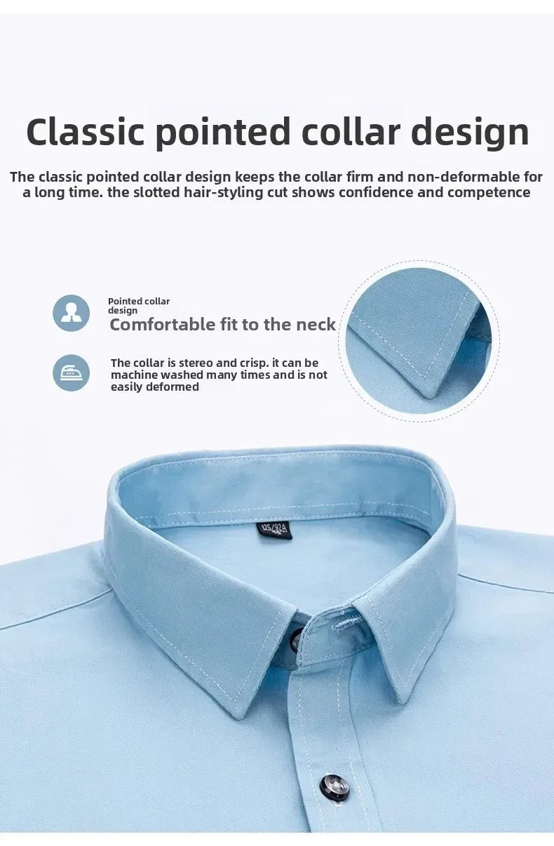 S-7XL New 100% Pure Cotton Men's Shirts Long Sleeves Solid Color Soft Regular Fit Casual Shirt Pocket Social Blouse Male Clothes