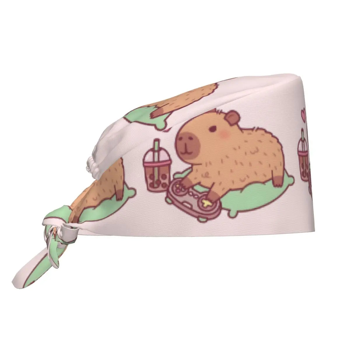 Custom Cartoon Capybara Medical Staff Scrubs Hat Women Men Comic Doctor Nursing Surgical Cap Scrub Caps