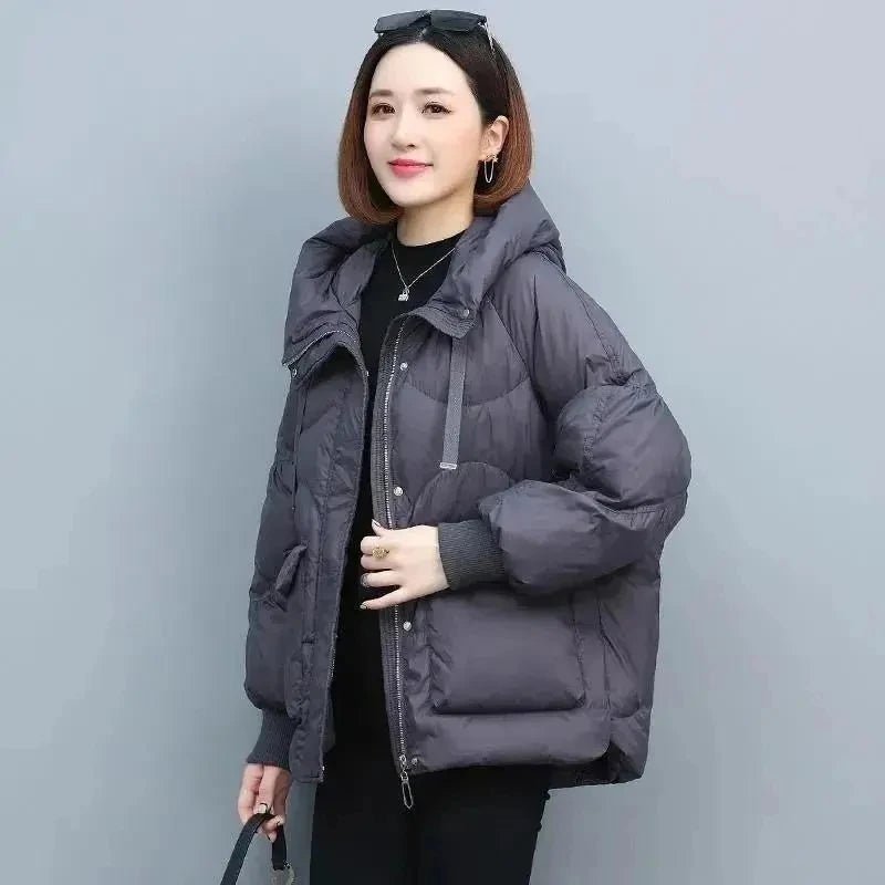 Winter Clothes Women Basic Jackets Warm Thick Down Cotton Jacket Female Short Hooded Fashion Padded-Cotton Jacket Parkas