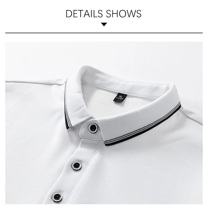 Oversized Men 7XL Polo Shirt 8XL 2025 Summer 95% Cotton Breathable Short Sleeve Collar Business Shirt Golf Man Top Clothes