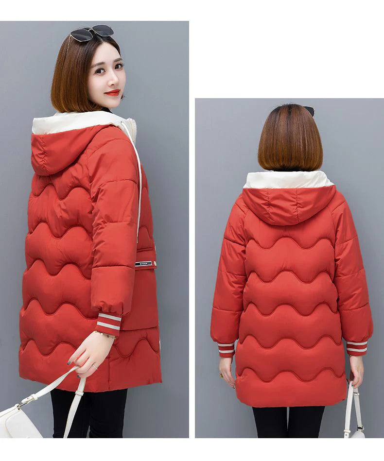 Long Winter Jacket Women Down Cotton Coats New Cotton Padded Puffer Parka Coat Women Hooded Outwear Thicken Warm Jacket 4XL