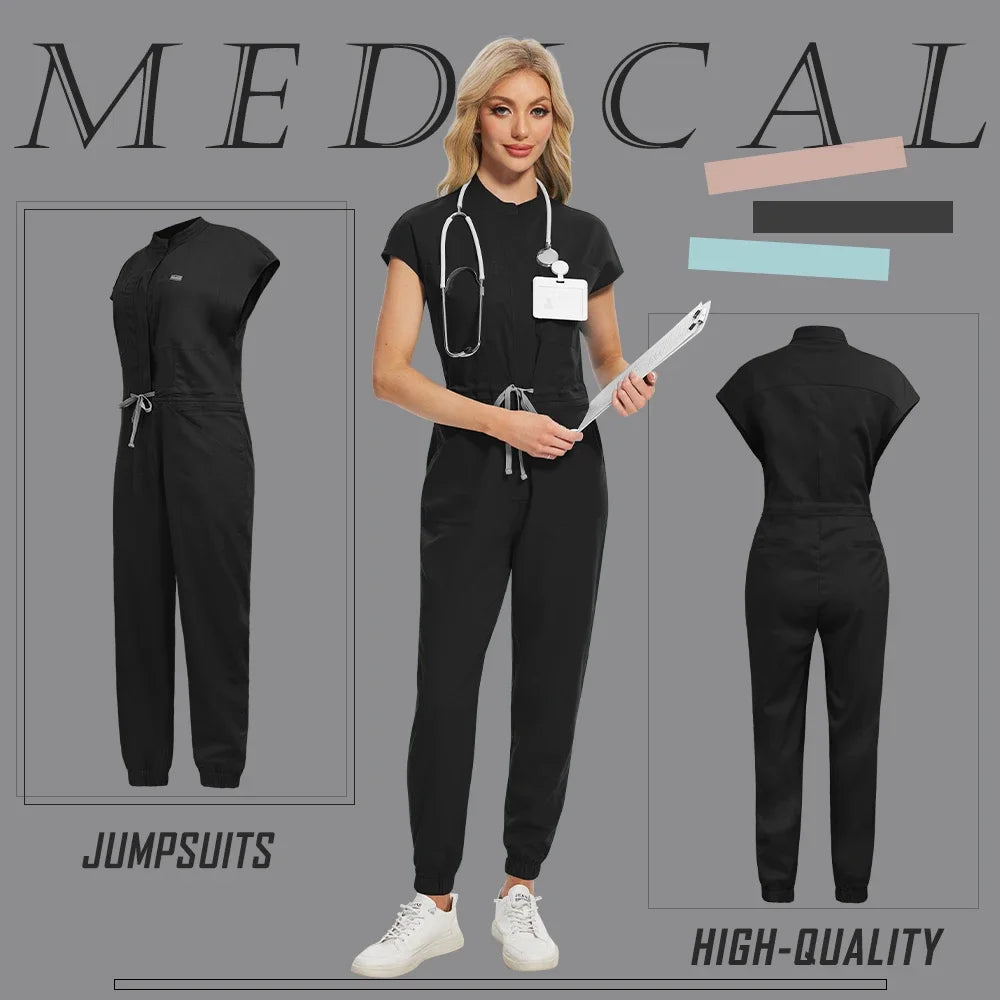 Hospital Nurse Uniform Doctor Dentist Overalls Jogger Pants Jumpsuits Beauty Spa Nursing Clothes Medical Workwears Clinical Wear