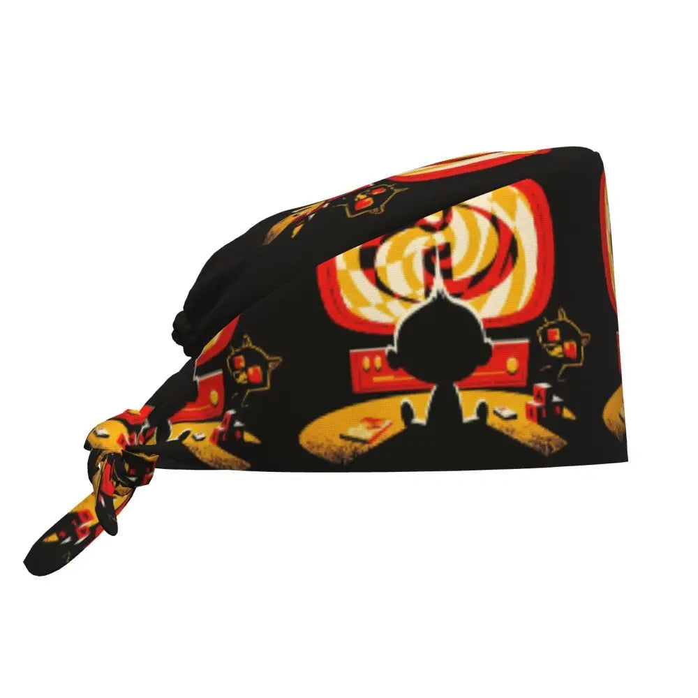 Custom The Incredibles Medical Staff Scrubs Hat Men Women Superhero Anime Doctor Nursing Surgical Cap Scrub Caps