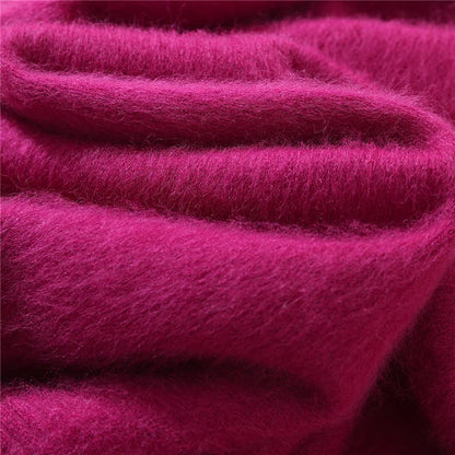 Autumn Winter Sweater Pullover Women's Clothing 100% Mink Cashmere Sweater Pullover O-Neck Basic Long Sleeve Warm Fleece Knitted