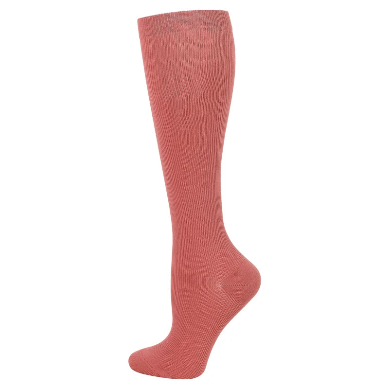 Compression Stockings Blood Circulation Promotion Slimming Compression Socks Anti-Fatigue Comfortable Solid Color Socks