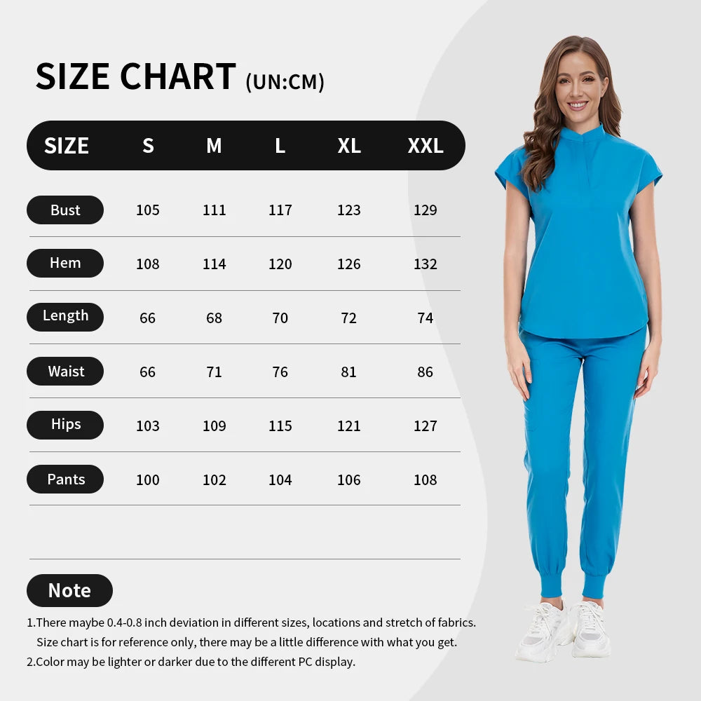 Fashion Scrub Uniforms Sets Beauty Salon Uniform Pet Dental Clinic Doctor Nurse Suits Nursing Scrubs Top Hospital Uniforms Women