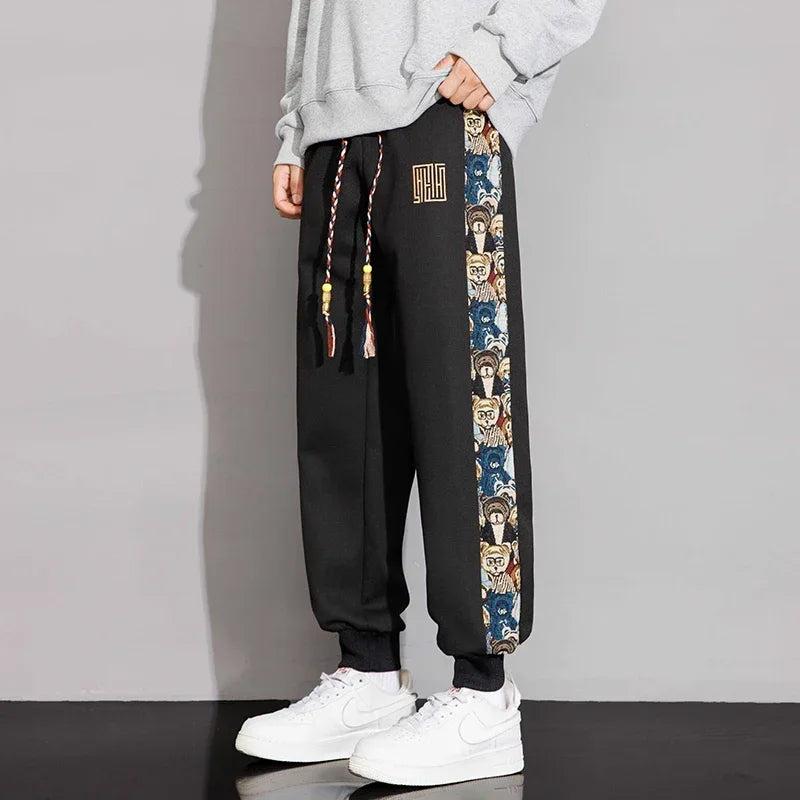 Plus Size Men's Jogger Pants Drawstring Elastic Sport Trouser Male Loose Trendy Streetwear Sweatpant Big Large 8XL Spring Summer