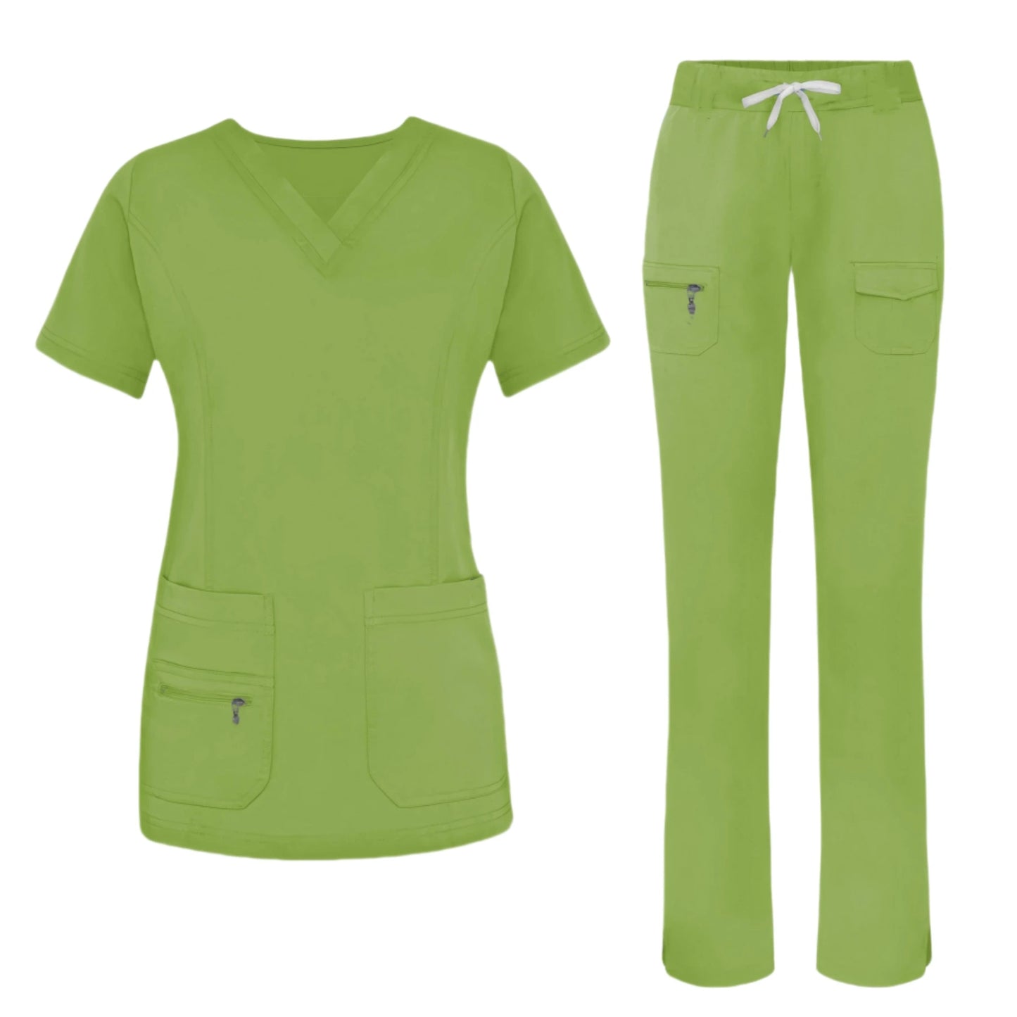 Surgical Uniforms Woman Medical Blouse Strechy Scrubs Top+pant Sets Medico Clothes for Doctors Nurses Clinical Medical Uniform