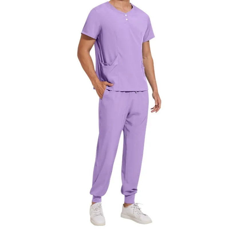 Frosted Suit Uniforms for men's Hospital Gowns Pharmacy Beauty Work Clothes