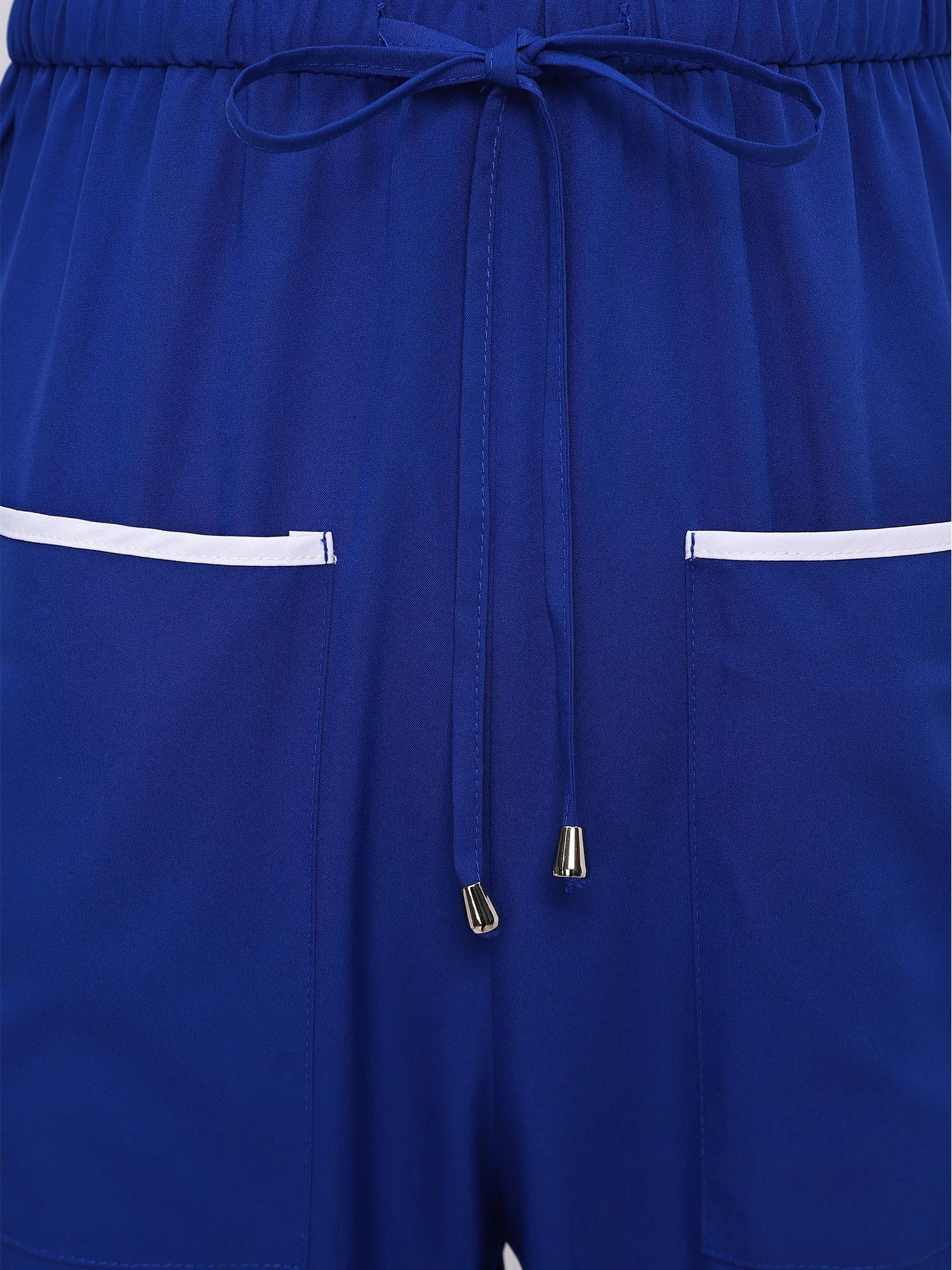 Women Scrub Jumpsuit Nurse Doctor Medical Esthetician Workwear Short Sleeve Multi-pockets Elastic Waist Jogger Pants Rompers
