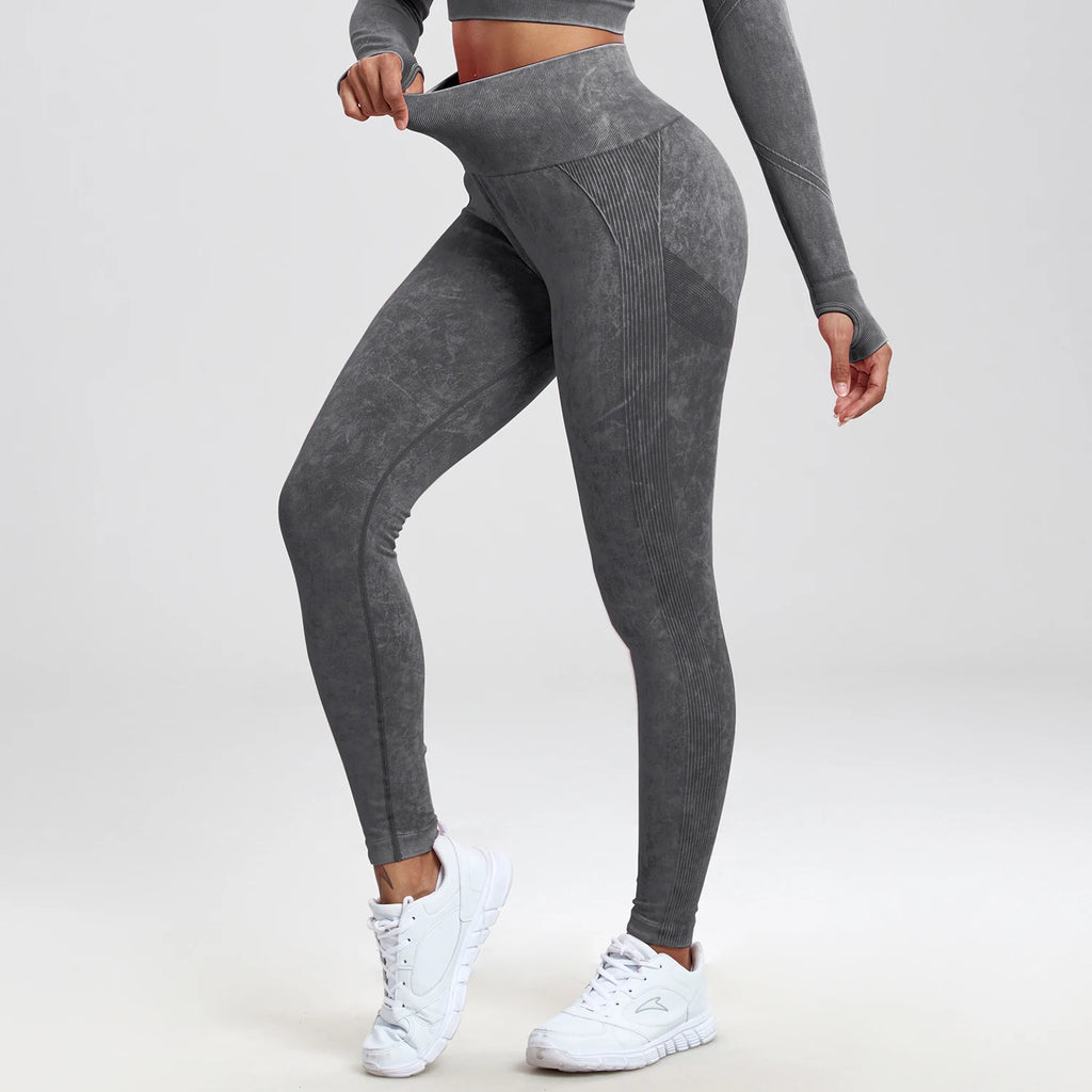 Butt Lifting Sexy Gym Leggings Women High Waist Seamless Tie Dye  Leggings Women Skinny Stretch Outdoors Hollow Out Pants
