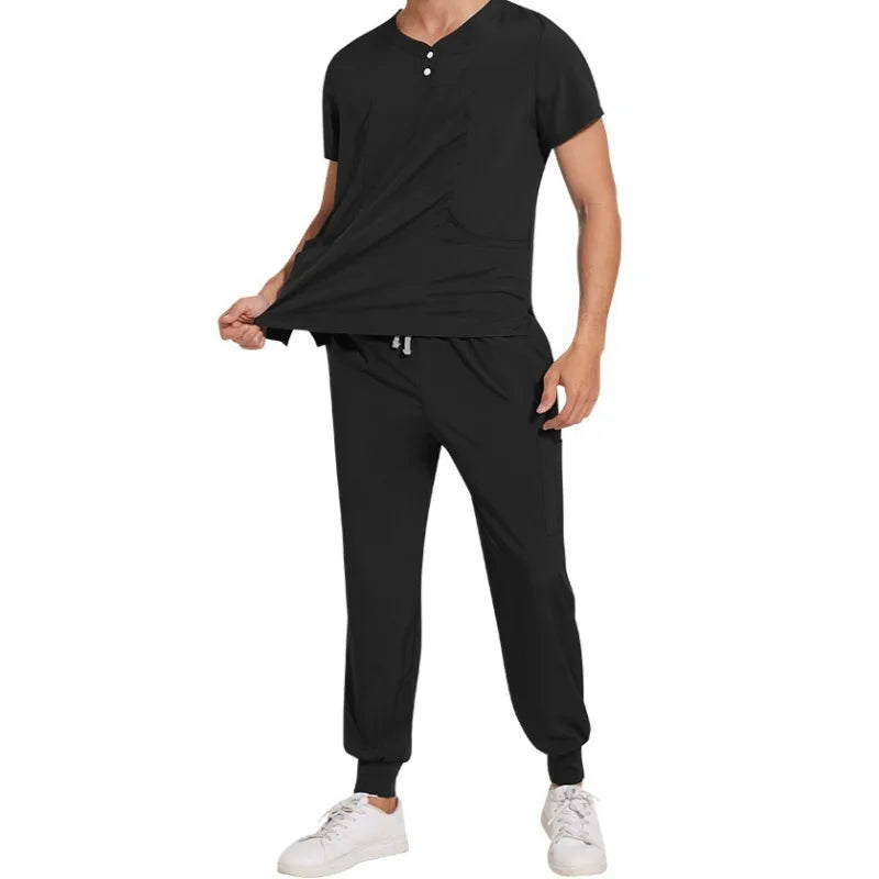 Frosted Suit Uniforms for men's Hospital Gowns Pharmacy Beauty Work Clothes