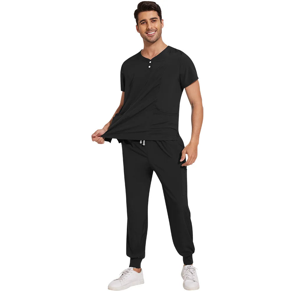 Frosted Suit Uniforms for men's Hospital Gowns Pharmacy Beauty Work Clothes