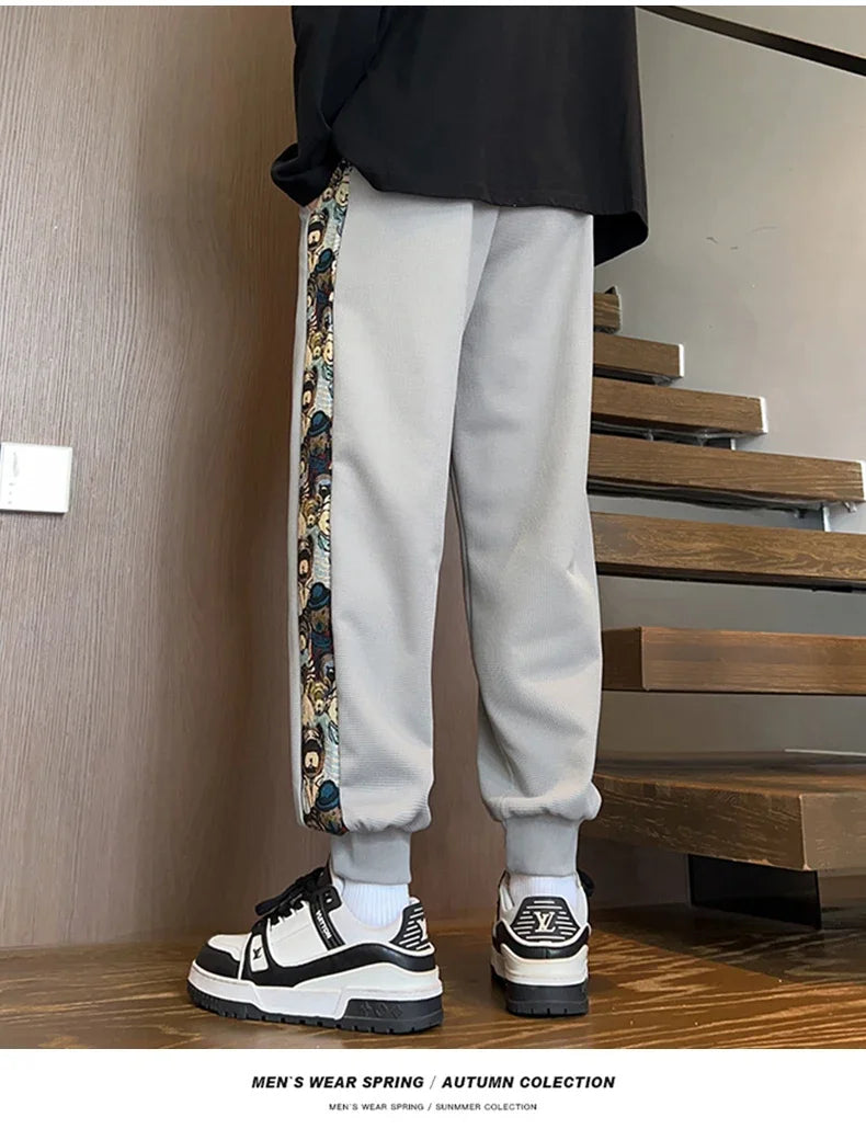 Plus Size Men's Jogger Pants Drawstring Elastic Sport Trouser Male Loose Trendy Streetwear Sweatpant Big Large 8XL Spring Summer