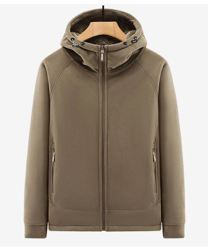 Winter Men Fleece Warm Jackets Mens Windproof Thick Jackets Parkas Coats Men Hooded Casual Outwear Jacket