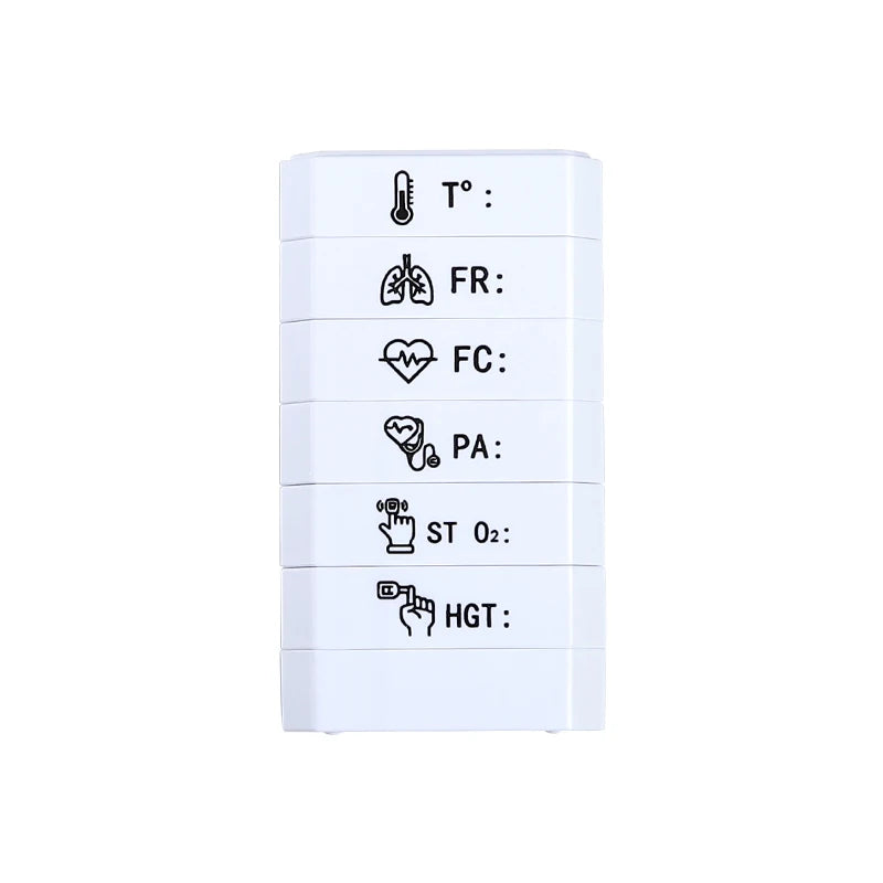 Nurse Stamp Daily Vital Sign Monitoring For Routine Patient Health Check Recording Heart Rate Blood Pressure Oxygen Saturation