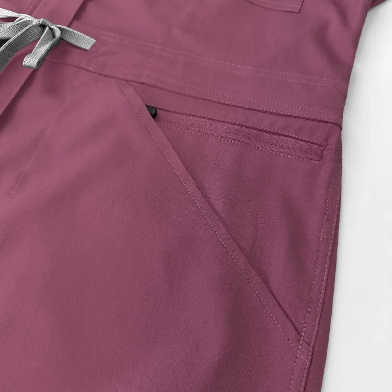 Wholesale Medical Apparel Scrub Uniform Women Short Sleeved Scrubs Jumpsuit Medical Hospital Clothing Scrub Uniforms with Pocket