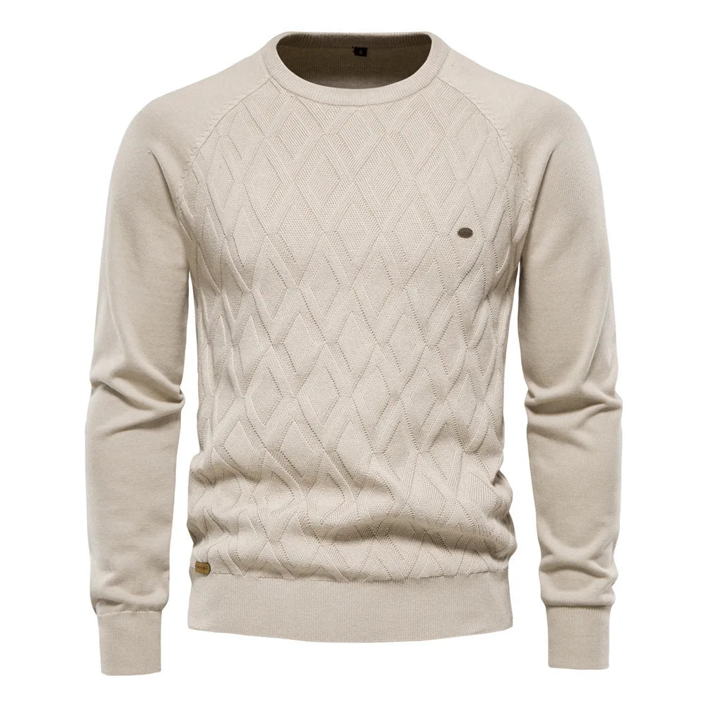 Winter High Quality Men sweater concise style knit men pullover knitwear winter crew neck knitted cotton sweater men