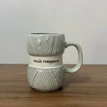 New Unique Knitting Style Mug 425ml Colorful Coffee Cup Insulated Water Cup Girl Christmas Holiday Gift Household Necessities