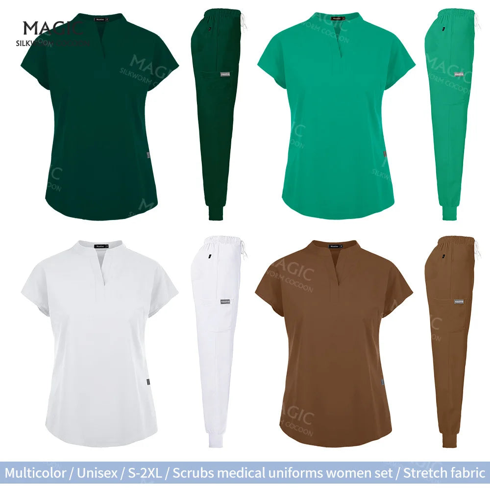 Scrubs Sets Pet Medical Uniforms Clothing Women Nurse Costume Spa Uniforms Surgery Suit Nurse Accessories Doctor Scrubs Workwear