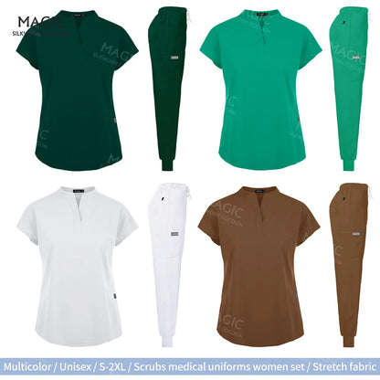 Scrubs Sets Pet Medical Uniforms Clothing Women Nurse Costume Spa Uniforms Surgery Suit Nurse Accessories Doctor Scrubs Workwear