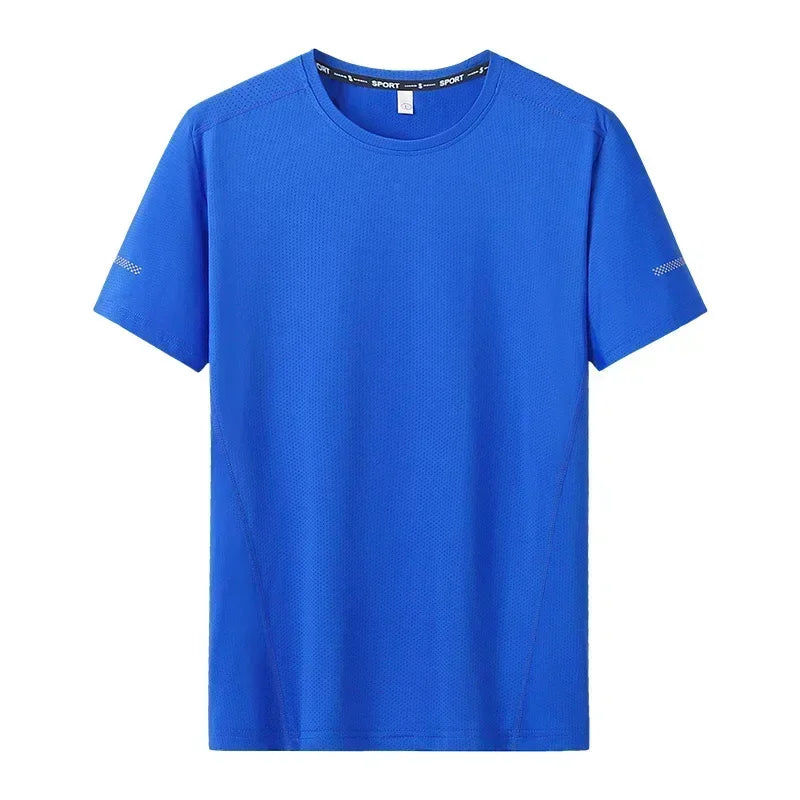 Plus Size T-shirt for Men 6XL/7XL Summer Quick Drying Tees Oversized Round Neck Short Sleeve T-shirt Big Size 110-175kg