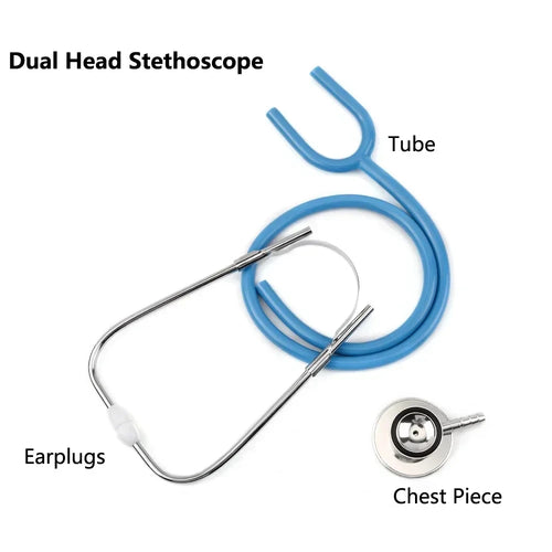 Dual Head Stethoscope Medical Device Doctor Nurse Home Use Double Head Stethoscope Cardiology Medical Equipment Student Vet