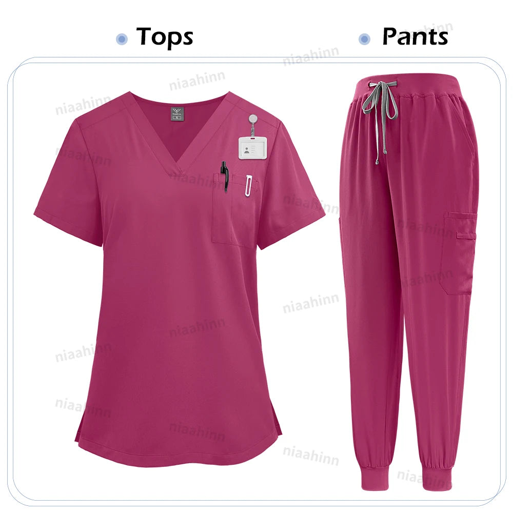 Medical Clothing for Women Scrubs Jogger Sets Nursing Pants Surgical Gown High Quality Medical Uniforms Wholesale Beauty Uniform