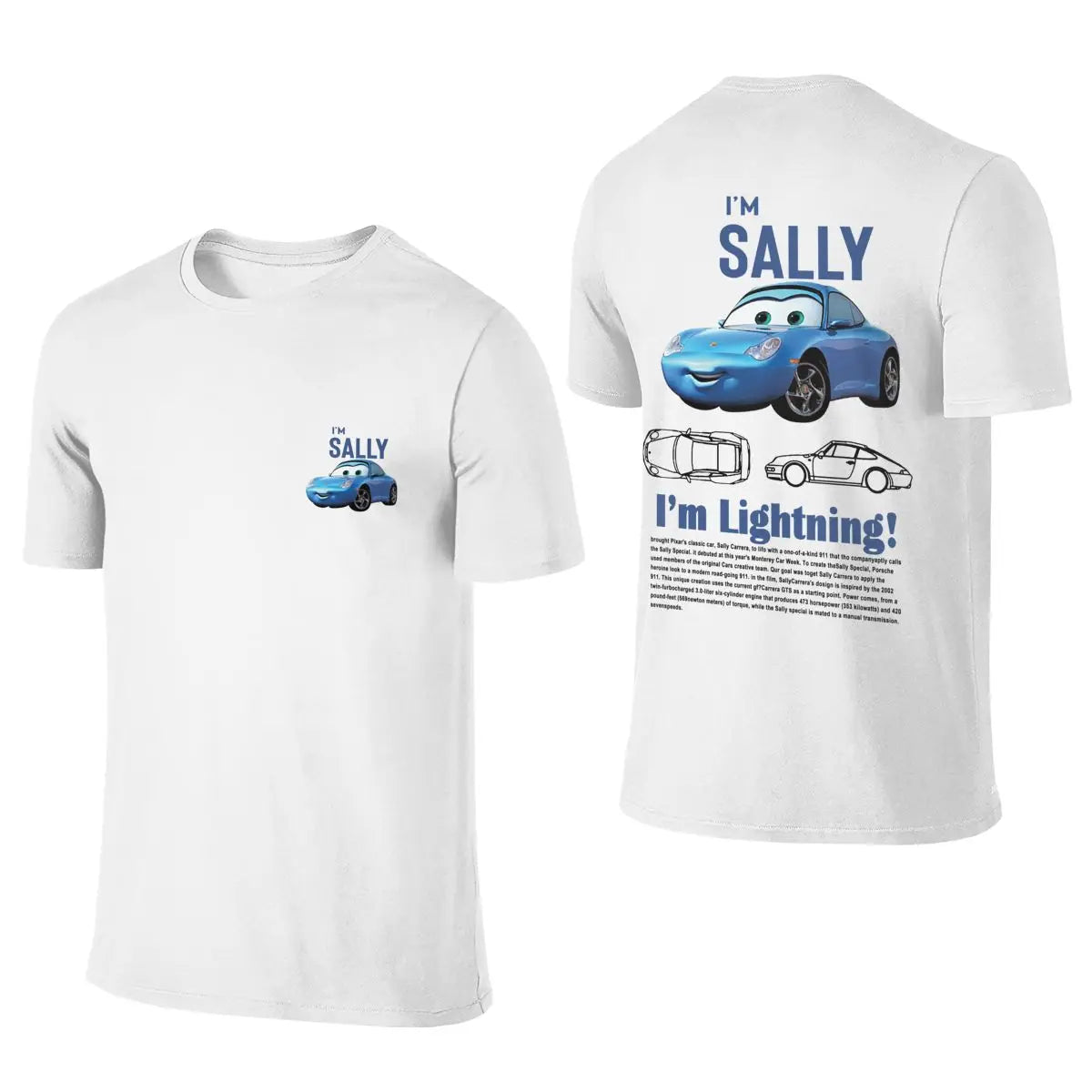 Romantic Lightning Mcqueen And Sally Matching T Shirt Outfits Double-Side Print Sally Mcqueen tshirt Tees for Couple Gifts