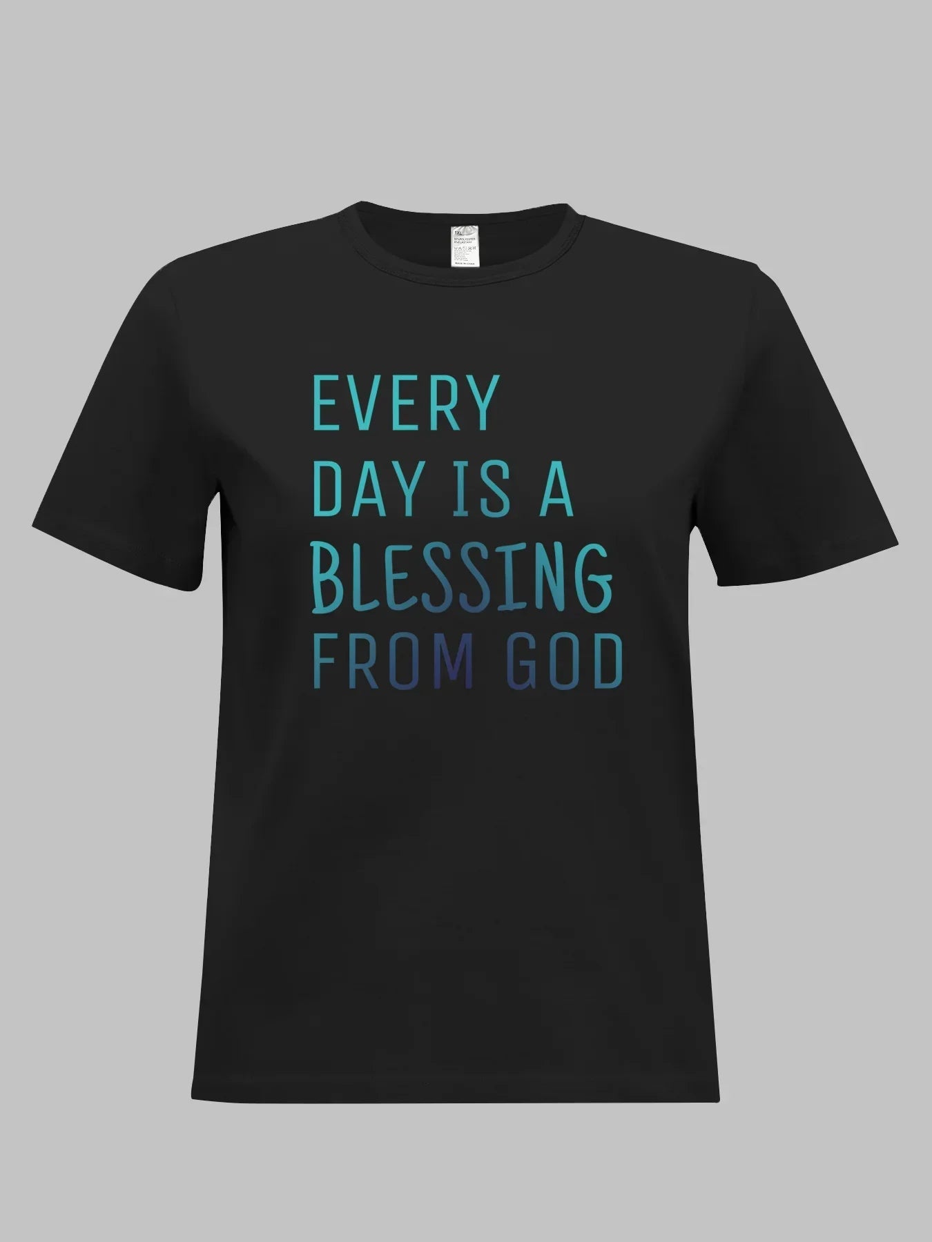 Women Plus Size Clothing Summer Round Neck Short Sleeve Printed Letter Casual BLESSING Plus Size T-Shirts Y2k Top