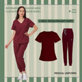 Surgical Uniforms Woman Scrub Set Medical Nurse Beauty Salon Workwear Clinical Scrubs Top Pants Spa Doctor Nursing Clinical Suit