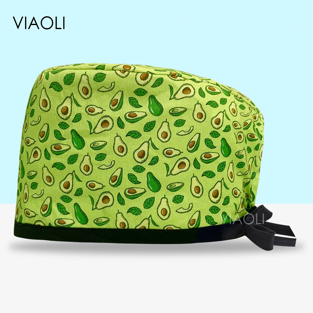 Scrub Cap Printed Cotton Beauty Salon Surgeon Cap Dental Clinic Nursing Hat Women Men Surgical Caps Wholesale Nurse Accessories