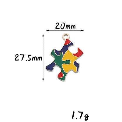 1 Pcs Autism Awareness Pin Autism Pins Lapel Pin Multi Color Autism Puzzle Piece Brooches Pins for Backpacks Sleeves Awareness