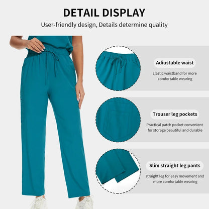 Scrub Uniforms Sets Hospital Clothes for Women Scrubs Set Quick-Drying Comfortable Nursing Outfits Pet Clinic Veterinary Uniform