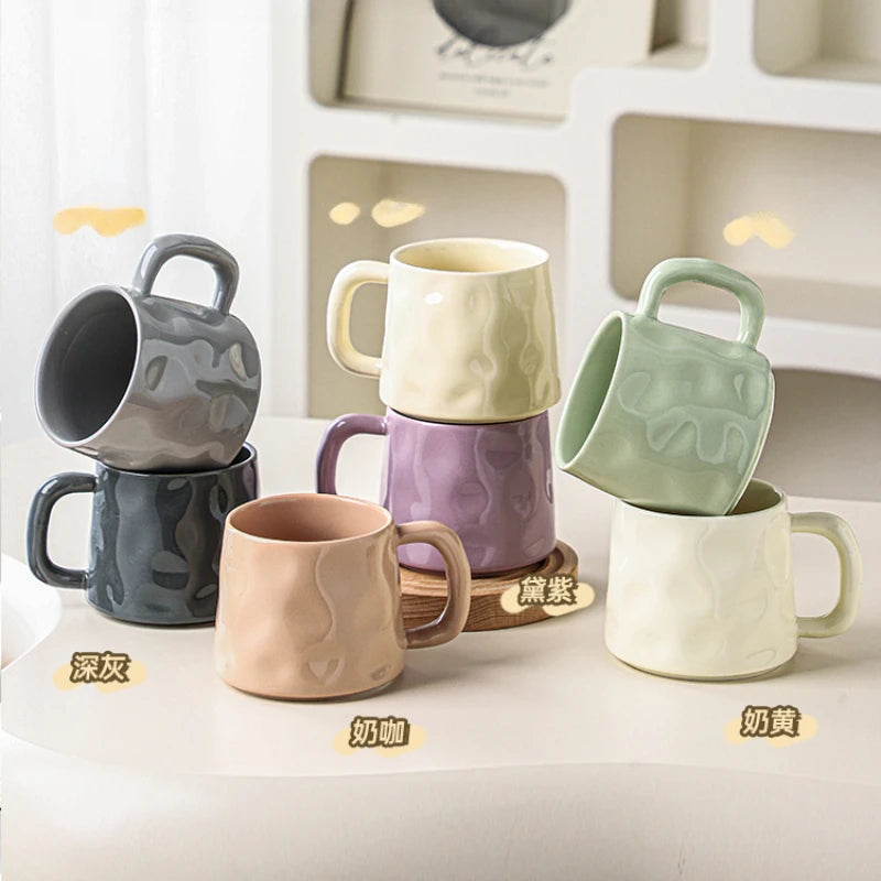 High-value Coffee Cups Large-capacity Mugs for Household Use, Afternoon Tea Cups, High-quality Coffee Special Cups, Lattes.