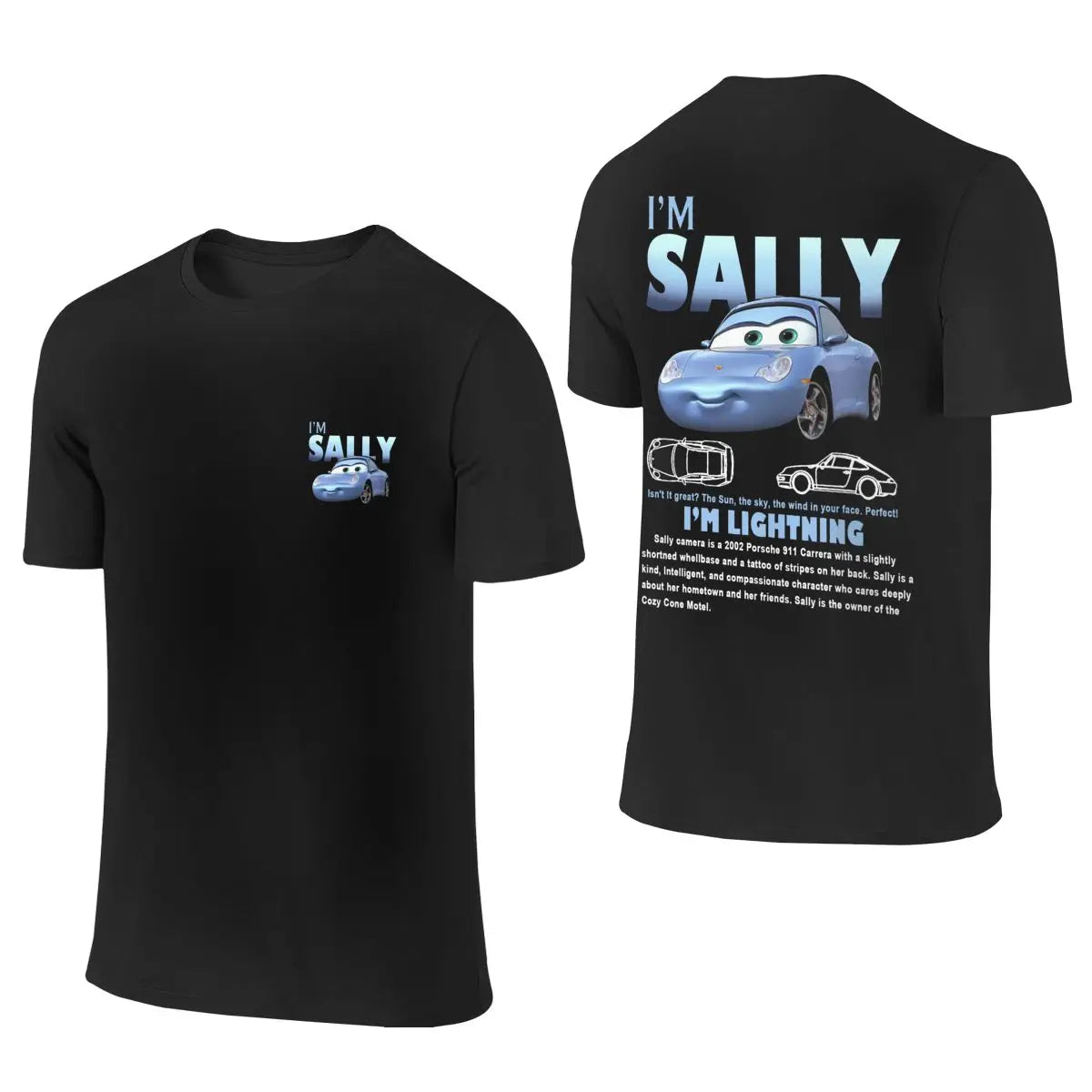 Romantic Lightning Mcqueen And Sally Matching T Shirt Outfits Double-Side Print Sally Mcqueen tshirt Tees for Couple Gifts