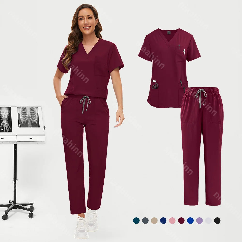 Medical Care Clothes Handwashing Uniform Nurse Suit Short Sleeved Hand Brushing Pet Dentist Nurse Work Clothes Men Nurse Uniform