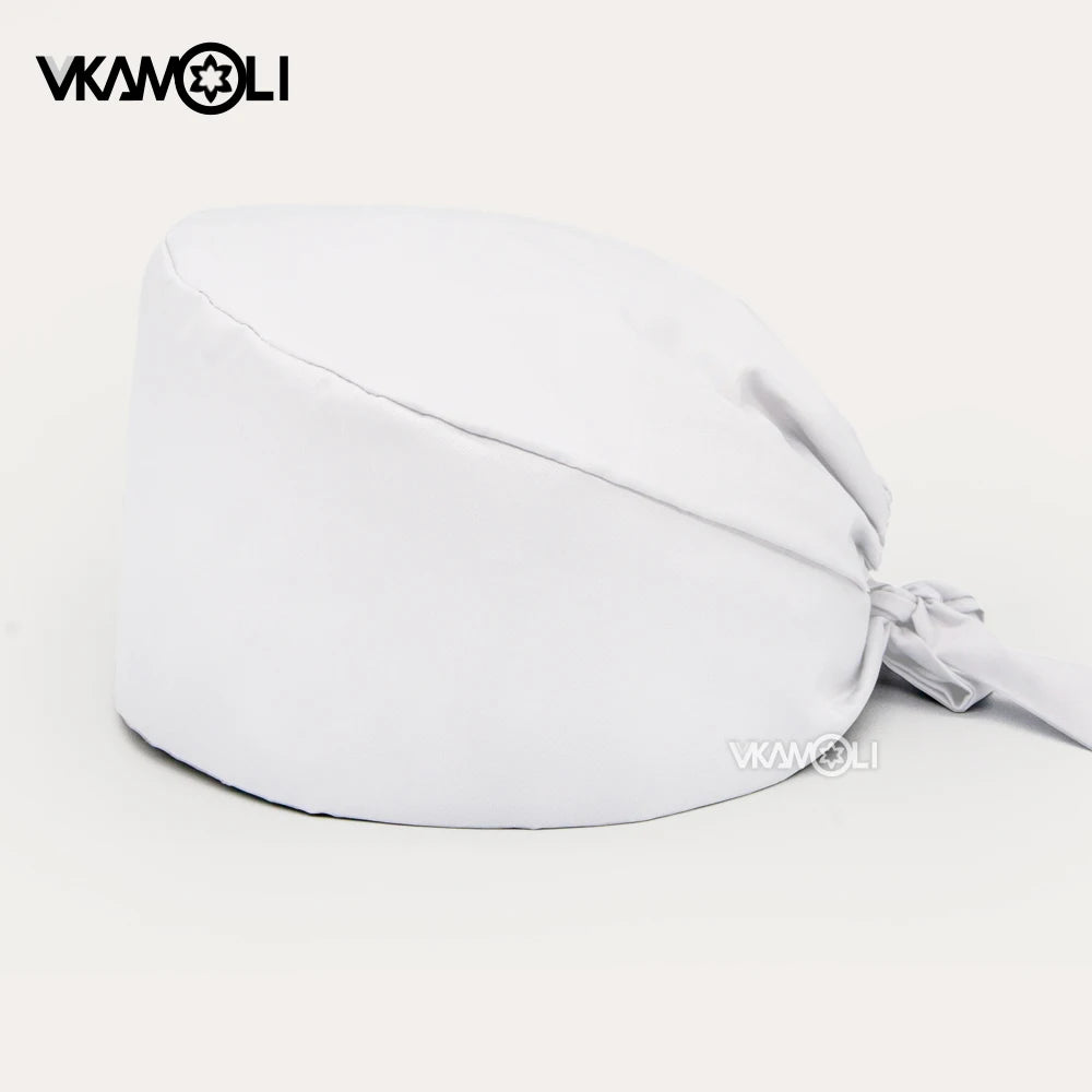 Solid color scrubs caps Pet Grooming Agency Work Scrubs Beauty Work Hats