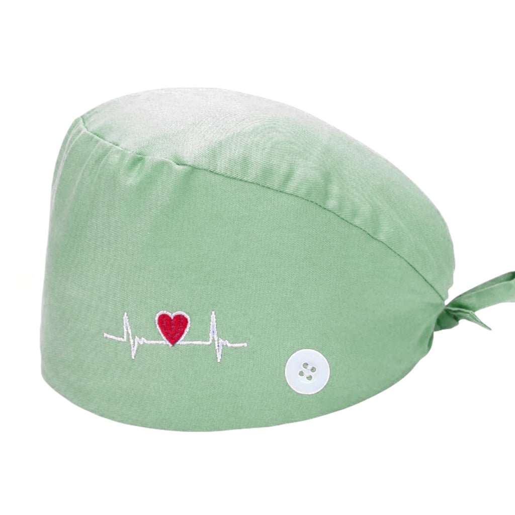 Solid color scrub cap with button pet grooming working Caps surgical cap Lab work hat womens Scrub hats nurse accessories