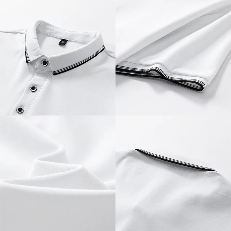 Oversized Men 7XL Polo Shirt 8XL 2025 Summer 95% Cotton Breathable Short Sleeve Collar Business Shirt Golf Man Top Clothes