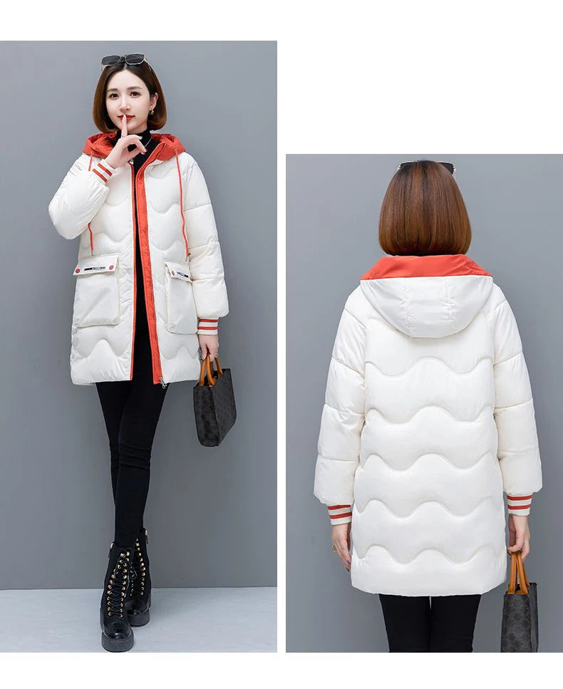 Long Winter Jacket Women Down Cotton Coats New Cotton Padded Puffer Parka Coat Women Hooded Outwear Thicken Warm Jacket 4XL