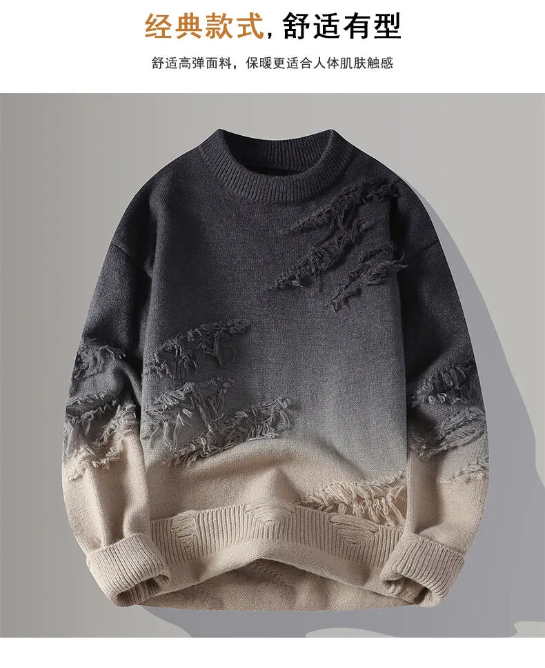 Winter Sweaters for male men thick O-neck sweater men Student youth sweaters autumn Men's wool Casual Knitwear Pullover