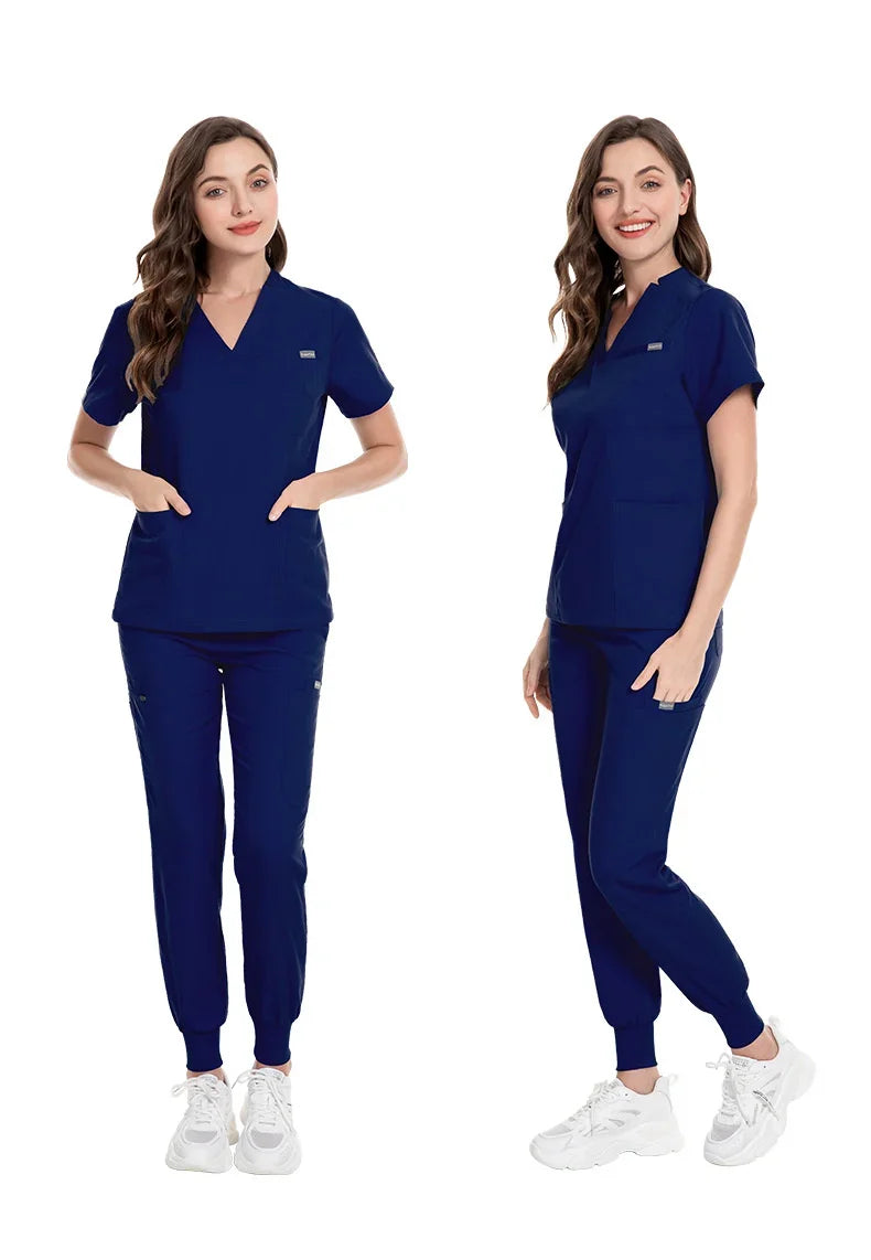 Women Scrubs Sets Nurse Accessories Medical Uniform Slim Fit Hospital Dental Clinical Workwear Clothing Surgical Overall Suits