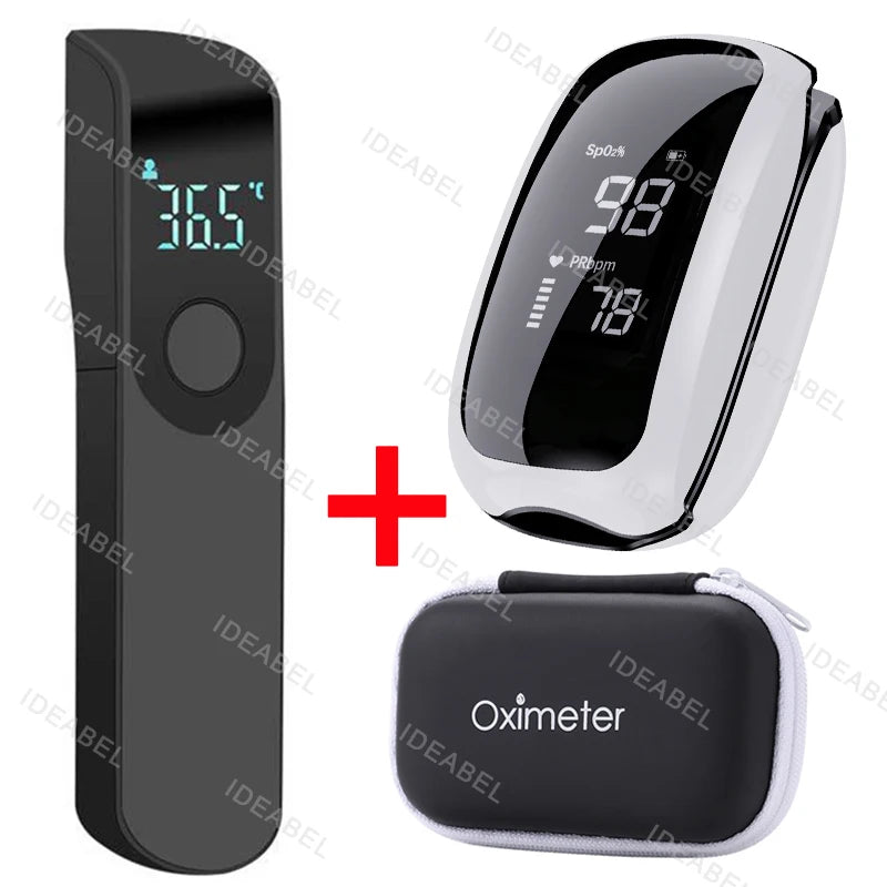 Rechargeable Fingertip Pulse Oximeter Medical Oximeter Strap Lanyard Blood Oxygen Saturation Monitor Digital LED Display Child