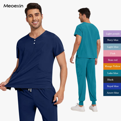 Scrubs Nursing Accessories Medical Surgical Gowns Doctor Nurse Special Scrub Men Solid Color Work Wear Spa Unifroms Women Unisex