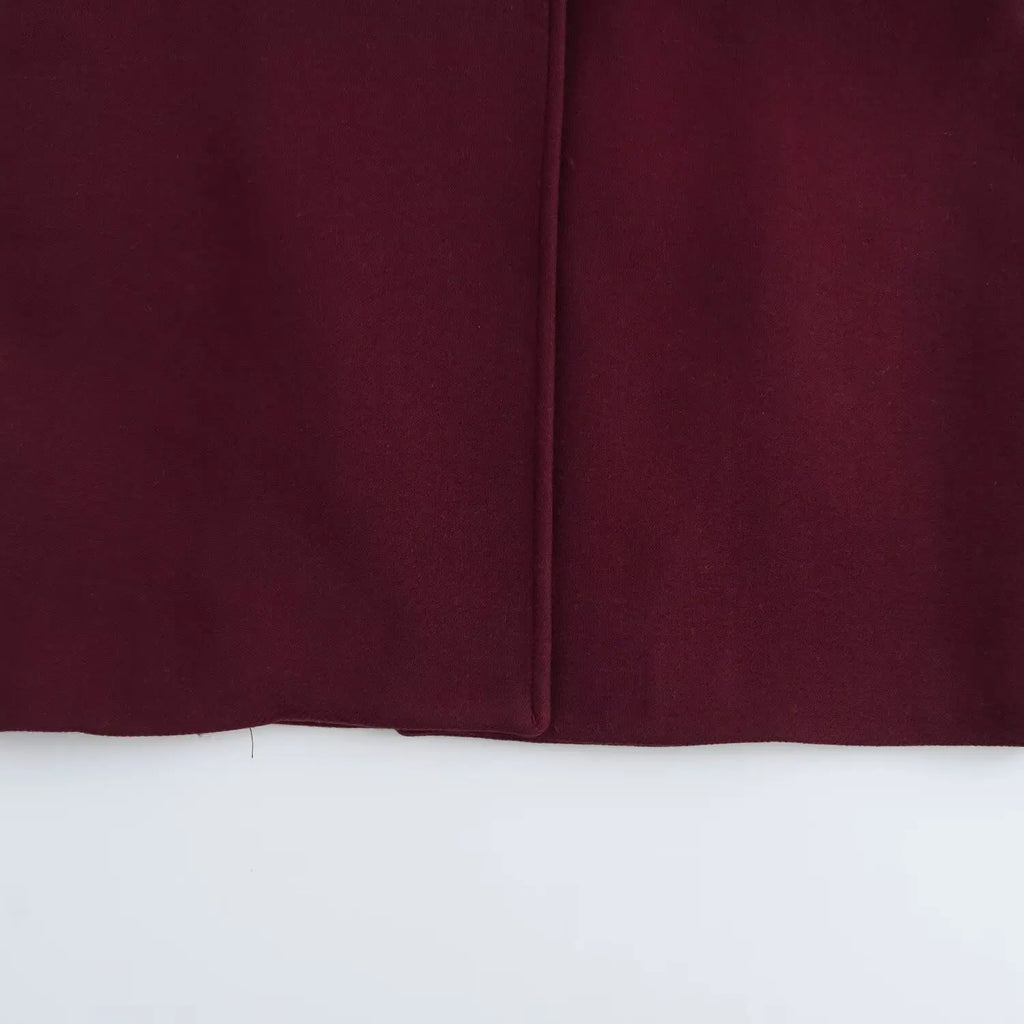 HH Female Autumn Winter Fashion Woolen Long Coat Woman Casual Turn-Down Collar Long Sleeves Pockets Double Breasted Coat