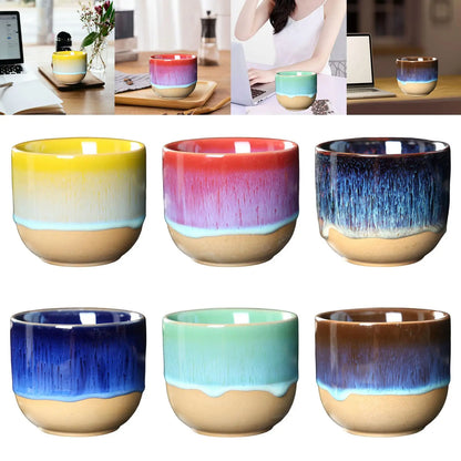 Ceramic Cups 150ml Japanese Style Handless Yerba Mate Teacup Kung Fu Tea Cup for Cappuccino Juice Yerba Mate Sake Espresso