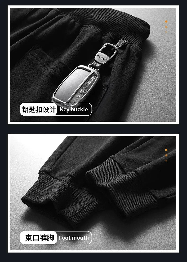 Spring Pants Men Fitness Sportswear Tracksuit Elastic Waist Sweatpants Cotton Trousers Loose Gyms Jogger Track Pants Mens M- 8XL